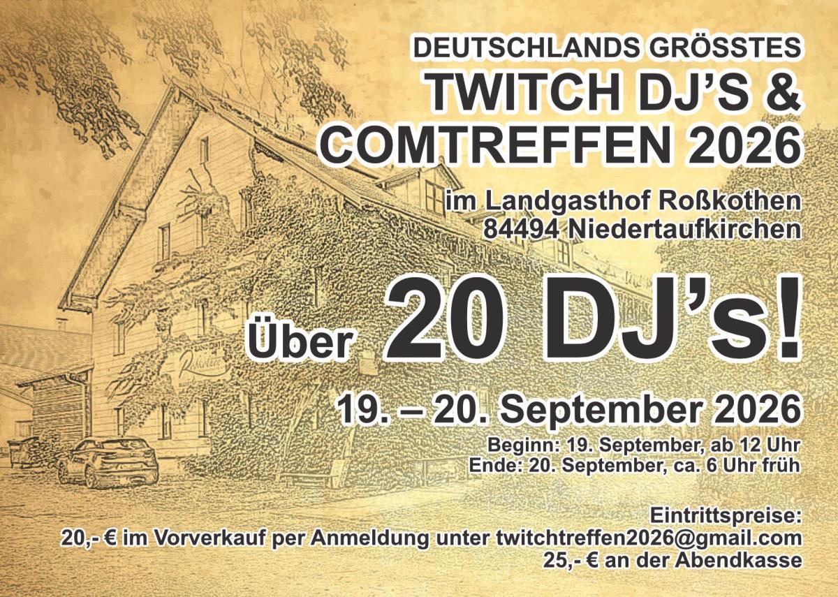 Twitch und Com Treffen 2026 hier anmelden